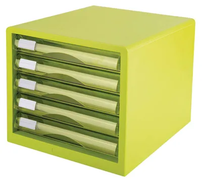 Zdjęcie produktu dla deli D360254 DELI Schubladenbox 5 Schubladen 27,5x34x26cm hellgrün
