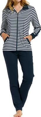 Produktbild von Pastunette Jersey Homewear Anzug Jacke mit Reißverschluss, Hose mit elastischem Bund, Elastisches Material
