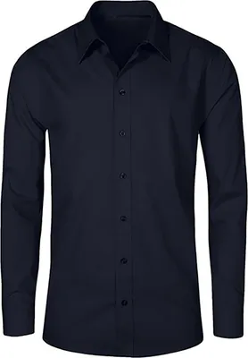 Produktbild von Business Langarm-Hemd Herren, Marineblau, XL
