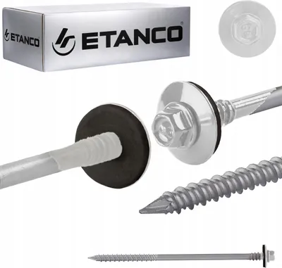 Obrázek produktu pro Etanco vruty do sendvičových panelů RAL 9010 dřevo beton 160 mm 100 ks.
