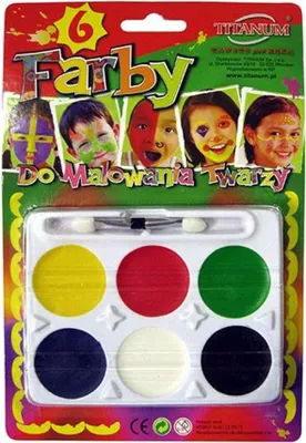 Obrázok produktu pre Farba na tvár 6 farieb flamingo