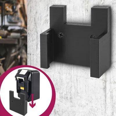 Produktbild von Akku Halterung 18V Batterie Wand Halter passend für Makita BL1815 BL1830 BL1840 BL1850