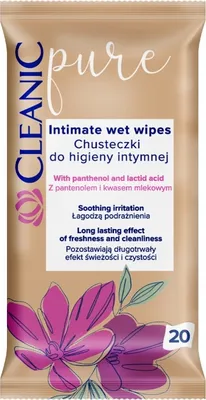 Immagine prodotto di Cleanic Salviette igieniche intime pure 20 pezzi