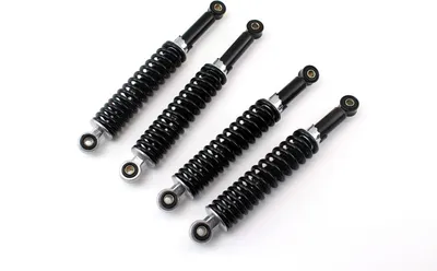 Produktbild von SET: 2x Stoßdämpfer Federbein 300mm und 2x 320mm, hydraulisch, 5-fach verstellbar, schwarz für Simson Schwalbe Kr51, Star SR4-2