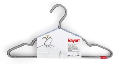 Antislip Nylon-Kleiderbügel 6er-Pack 40,5x19,5 cm Grau