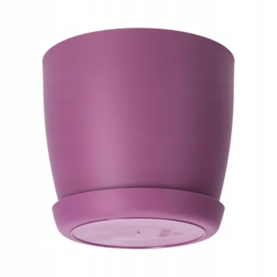 Image de KADAX Matte Pot de fleurs "Agen", bac à plantes avec soucoupe, prune, 30 cm