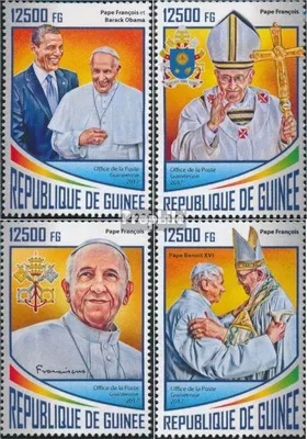 Produktbild von Briefmarken Guinea 2017 Mi 12750-12753 (kompl. Ausgabe) postfrisch Papst Franziskus
