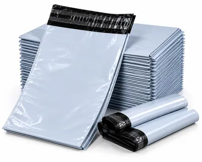 Obrázok produktu pre 350 kusov samolepiacich fóliových poštových tašiek | 200 x 350 mm poštové tašky sivé so samolepiacou pečaťou | 20 x 35 cm nepriehľadné plastové poštové tašky na oblečenie a textil