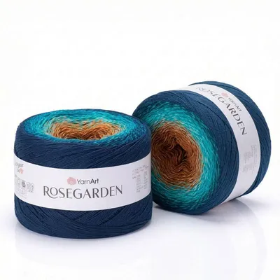 Produktbild von YarnArt Rosegarden 339 Ombre-Baumwollgarn 1000m/250g für Tücher & Schals