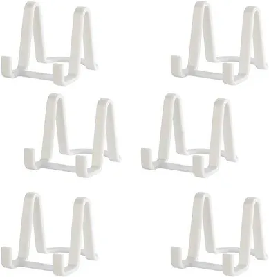 Obrázek produktu pro Plastový stojan na talíře, bílý, 7,6 cm