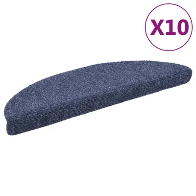 Obrázok produktu pre Schodové rohože, samolepiace, 10 ks, 56x17x3 cm, modré, polkruhové