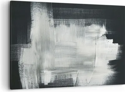 Produktbild von Bild auf Leinwand - Leinwandbild - Einteilig - Abstraktion Schwarz Weiß - 120x80cm - Wand Bild - Wanddeko - Wandbilder - Leinwanddruck - Bilder - Wanddekoration - Leinwand bilder - AA120x80-4173