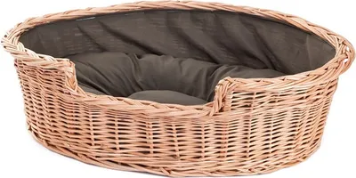 Produktbild von Hundekorb aus Weide oval mit einem Kissen 100X75 H27 CM