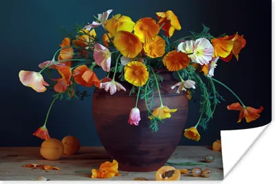 Produktbild von MuchoWow® Poster Vase - Farben - Stilleben 60x40 cm - Schlafzimmerdekoration