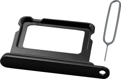 Produktbild von SIM Kartenhalter für iPhone 16 / 16 Plus - SIM Kartensteckplatz - Schwarz