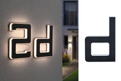 Obrázok produktu pre Paulmann Solárne LED osvetlenie čísla domu písmeno d