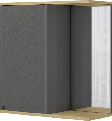 Obrázek produktu pro Koupelnová zrcadlová skříňka Vicco Livia Antracit 60 x 63 cm, Model 50143