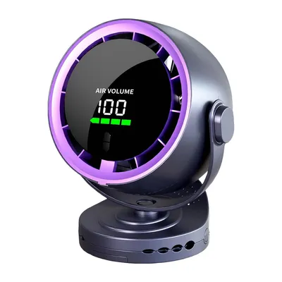 Produktbild von Kabelloser Tischventilator, wiederaufladbarer USB-Ventilator, 105° Neigung, extra lange Abkühlzeit, für Küche, Reisen, Camping (lila)