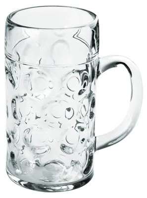 Produktbild von Doimoflair Bierglas aus Kunststoff 50 cl. Mehrwegbecher Bierkrug Plastik Transparent Spülmaschinenfest Set 2 Stück