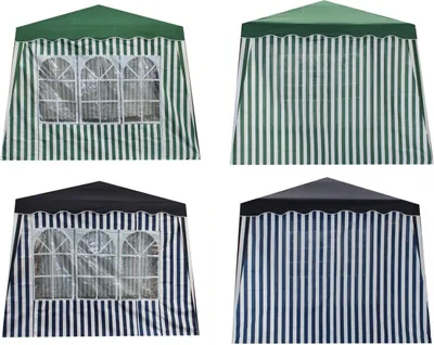 Produktbild von 2 Seitenteile für Pavillon Seitenwandset Wasserabweisend ohne Fenster  Grün
