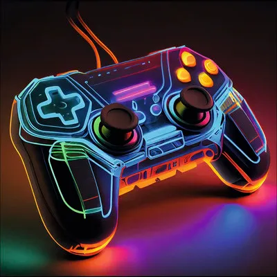 Produktbild von Leinwandbild Neon Controller 27x27 cm
