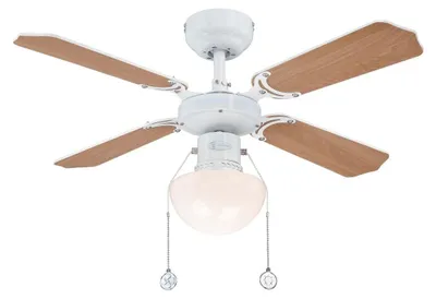 Produktbild von Westinghouse Deckenventilator mit Beleuchtung und Zugschaltern Portland Ambiance Weiß 90 cm