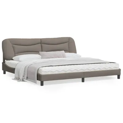 Produktbild von CLORIS Bettgestell mit Kopfteil Taupe 200x200 cm Stoff 2024