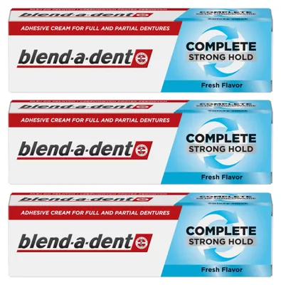 Produktbild von Blend-a-dent - Prothesenkleber Complete - 3er Pack - Starker Halt - Frischer Geschmack