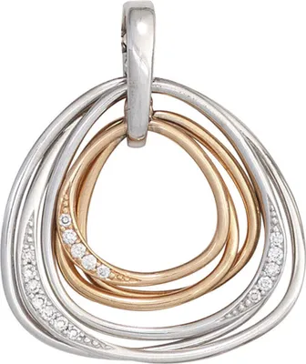 Produktbild von Anhänger mit 17 Diamanten Brillanten 585 Gold Weißgold Rotgold Damen
