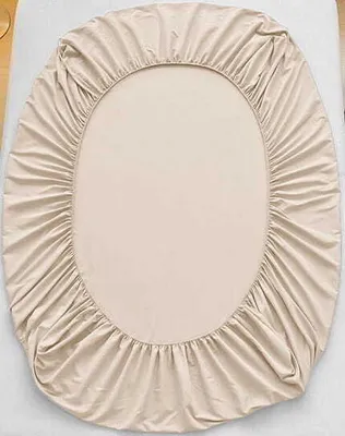 Produktbild von Spannbettlaken 160x200 - Beige - Jersey-Baumwolle - Waschbar - Zusätzliche 25 cm am Gummiband