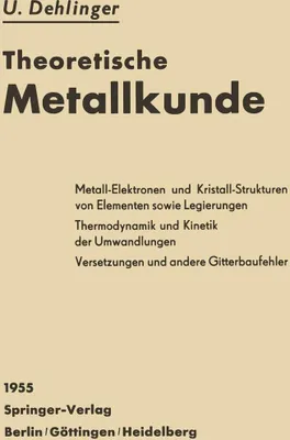 Produktbild von Theoretische Metallkunde