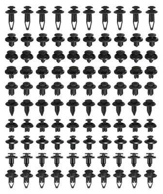 Imagen del producto de Juego de 100 clips de sujeción, tornillos remachados para maletero, parachoques y guardabarros de automóviles