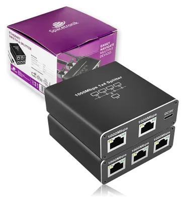 Produktbild von Ethernet-Verteiler RJ45 1 bis 4 SP-SG104 Gigabit