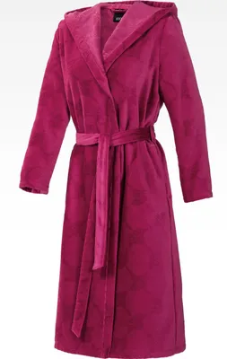 Produktbild von JOOP! Damen Bademantel 1652 Accent mit Kapuze Farbe beere Größe 36/38