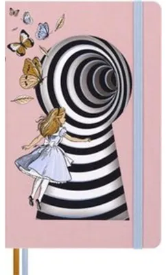 Productafbeelding van Moleskine Alice in Wonderland notitieboek, gelimiteerde editie, formaat L/A5, met lijntjes, harde kaft