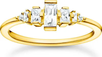 Produktbild von Goldener Ring von Thomas Sabo mit Steinbesatz (Größe: 54mm)