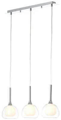 Produktbild von BRILLIANT Pendelleuchte, 3-flammig Hadan silber IP20 E14 40 Watt dimmbar g. f. Tropfenlampe