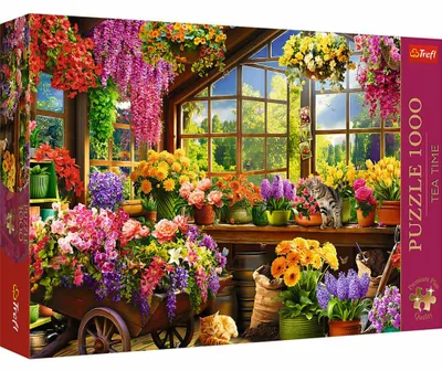 Zdjęcie produktu dla Puzzle 1000 Premium Plus Tea Time Przygotowania Do Wiosny 10840