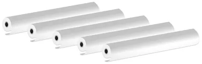 Immagine prodotto di Carta termica A4, 5 rotoli (6 m, diametro 30 mm) per stampanti portatili, priva di BPF, sicura per i materiali, rullo di stampa di alta qualità, ideale per foto, immagini, ricevute, memo, file PDF, siti web, stampa immediata
