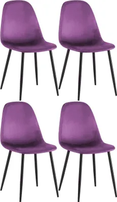 Immagine prodotto di 4x set di sedie da pranzo moderne - sedie - facile da pulire - rivestimento in velluto