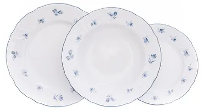 Zdjęcie produktu dla Thun 1794 Bernadotte, Tellersatz, blaue Rosen, Thun, 18 Stück