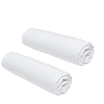Produktbild von 2 Spannbettlaken – 140 x 190 cm – Kreide