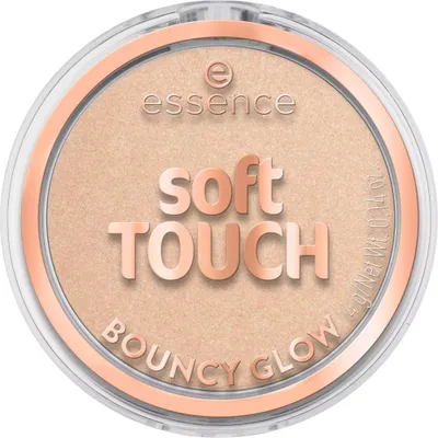 Produktbild von essence soft TOUCH BOUNCY GLOW, Highlighter, Nr. 10, Nude, natürlich, glänzend, strahlend, strahlend frisch, vegan, ohne Parabene, ohne Mikroplastikpa