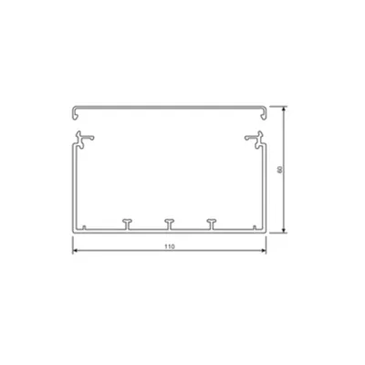 Obrázok produktu pre Hager LF6011007030, Šedá, Polyvinylchlorid (PVC), 110 mm, 60 mm, 2000 mm