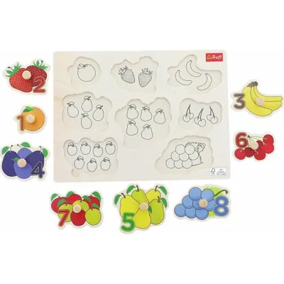 Image de TREFL Puzzle en bois Fruits avec chiffres