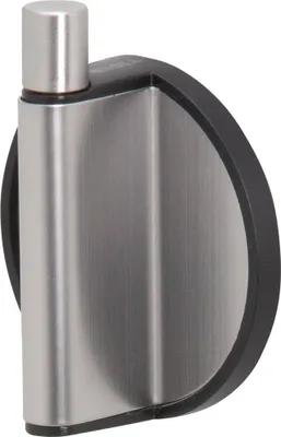 Produktbild von Tiger Tune Haken, Montage ohne Bohren dank integrierter Klebefolie, optional Befestigung zum Schrauben, Edelstahl gebürstet/Schwarz, 54 x 65 x 25 mm