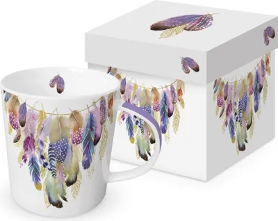 Immagine prodotto di PPD Collier des plumes Trend Mug, in confezione regalo, tazza, tazza da caffè, tazza, tazza, New Bone China, 400 ml, 160302598