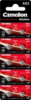 Zdjęcie produktu dla Knopfzelle CAMELION, AG2, 1,5V, Alkaline, 10er-Blister