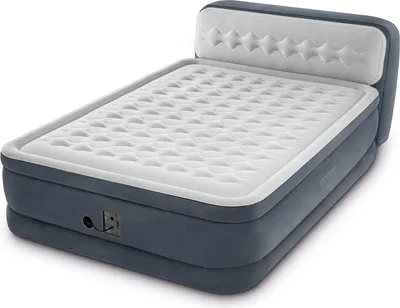 Produktbild von Intex Ultra Plush Luxus Luftbett mit Pumpe | Kopfteil | Doppelbett | 236x152x86