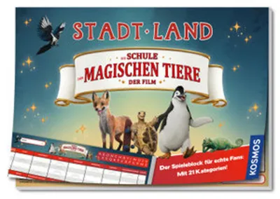Produktbild von KOSMOS Stadt Land Die Schule der magischen Tiere Spielblock zum Film Geschenk für Kinder ab 8 Jahren